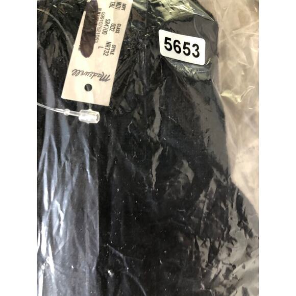 Madewell Sweater 100% Merino Wool Crewneck Long Sleeve Pullover True Black NWT L - Picture 8 of 9